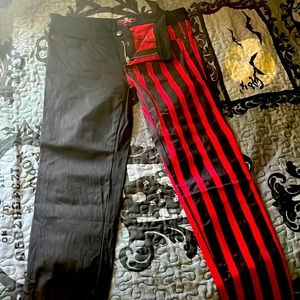 Royal Bones red and black pants